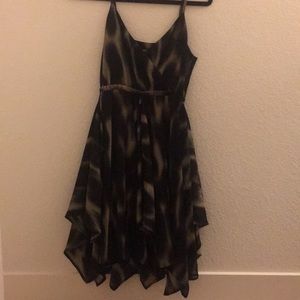 H&M printed handkerchief hem dress